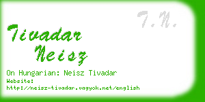 tivadar neisz business card